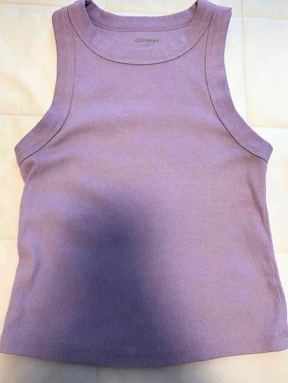 Old Navy Fitted Ribbed Tank Top Pink